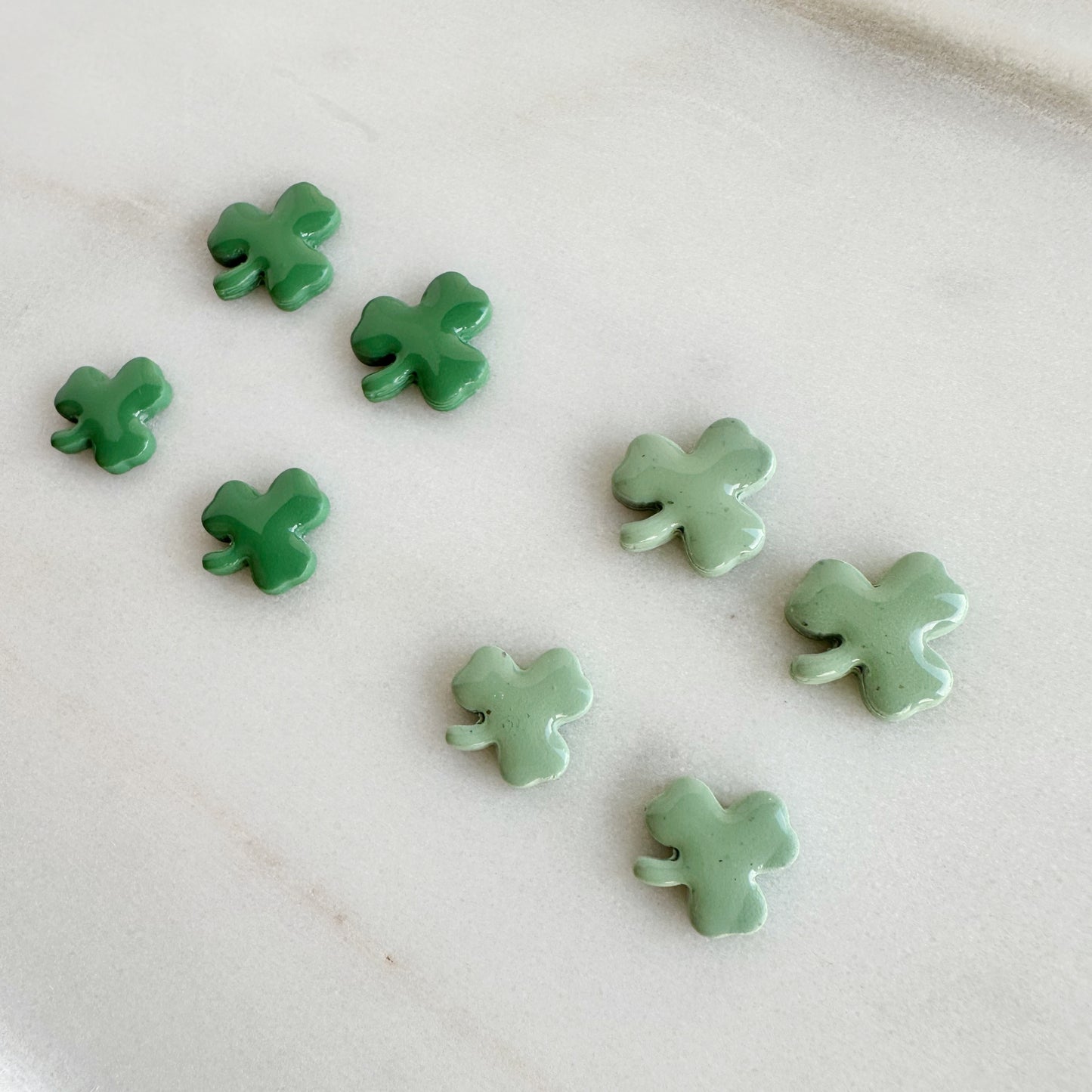 Glossy Shamrock Studs